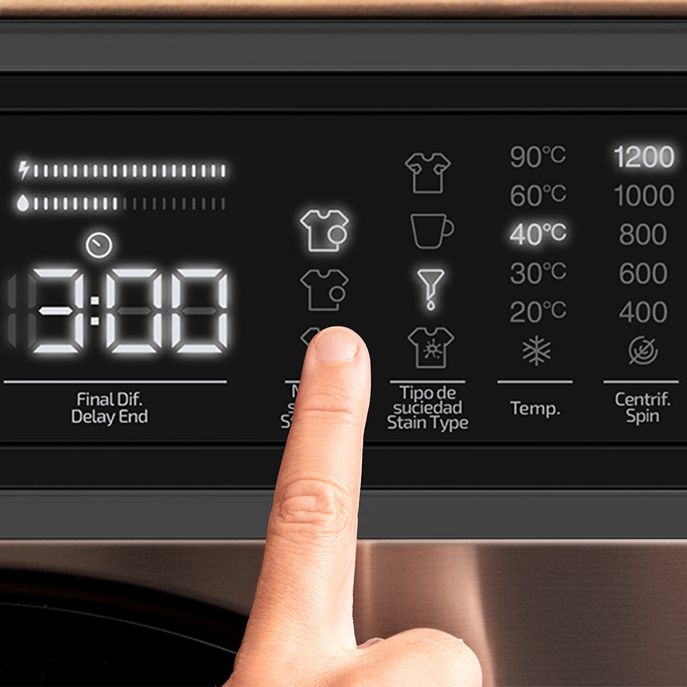Cecotec Lavadora Bolero DressCode 750 BI Inverter 7 Kg Acero Inoxidable Clase A