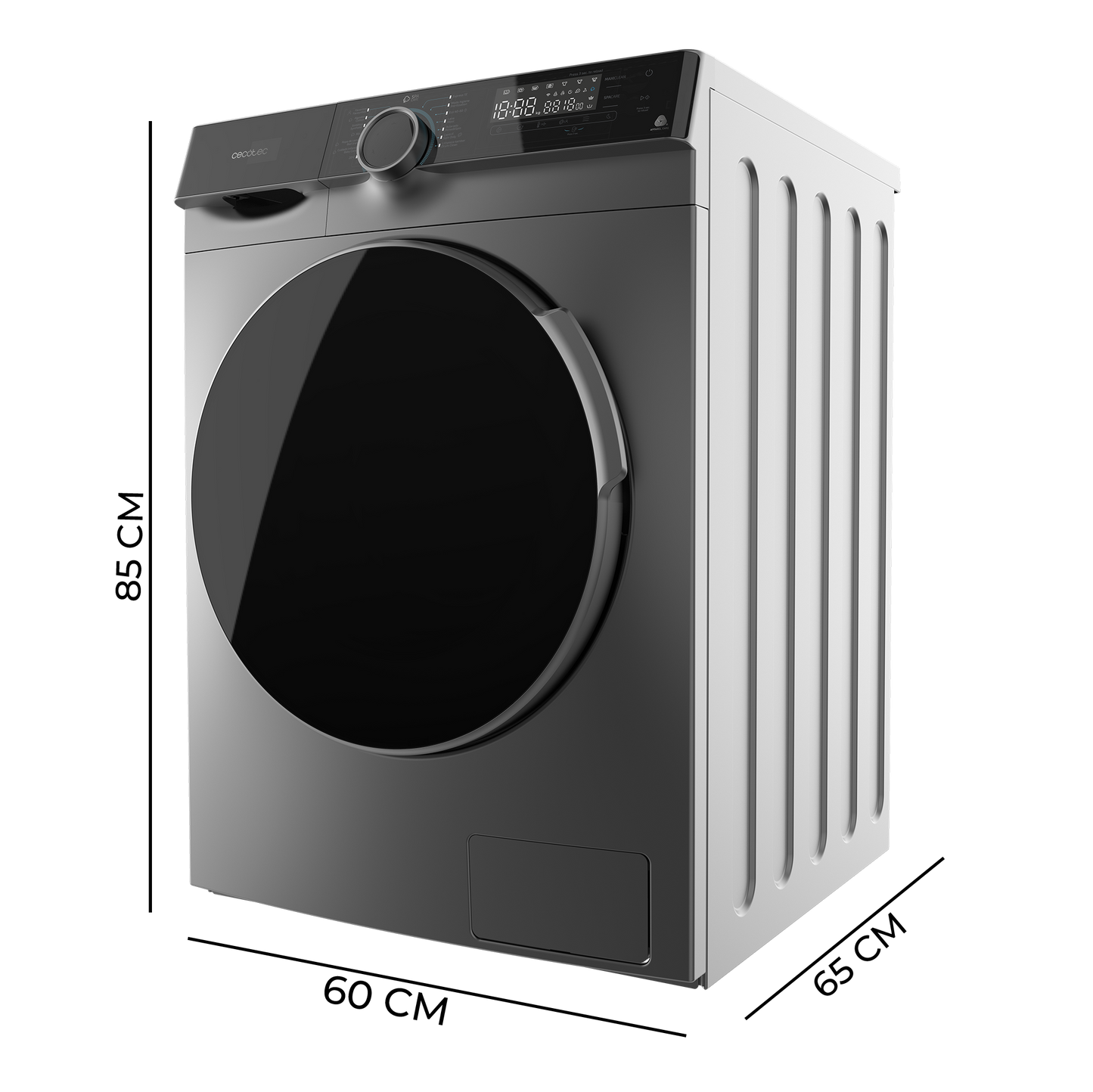 Cecotec Lavadora Bolero DressCode 121000 Steel Inverter Plus Motor 14 Programas Certificación WoolMark