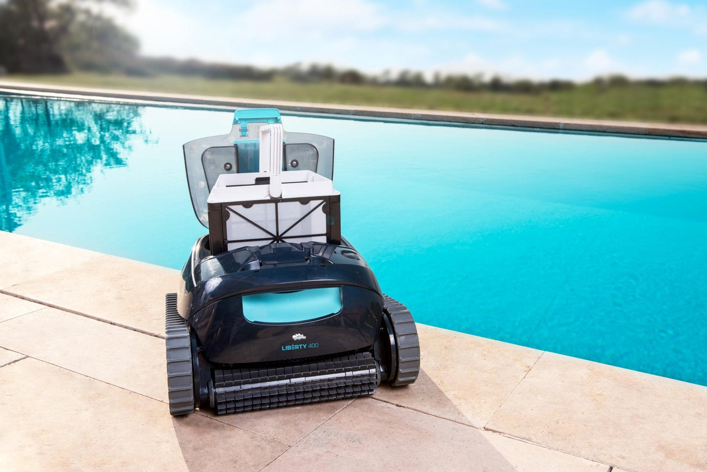 Dolphin Liberty 400 - Robot limpiafondos sin cable para piscina