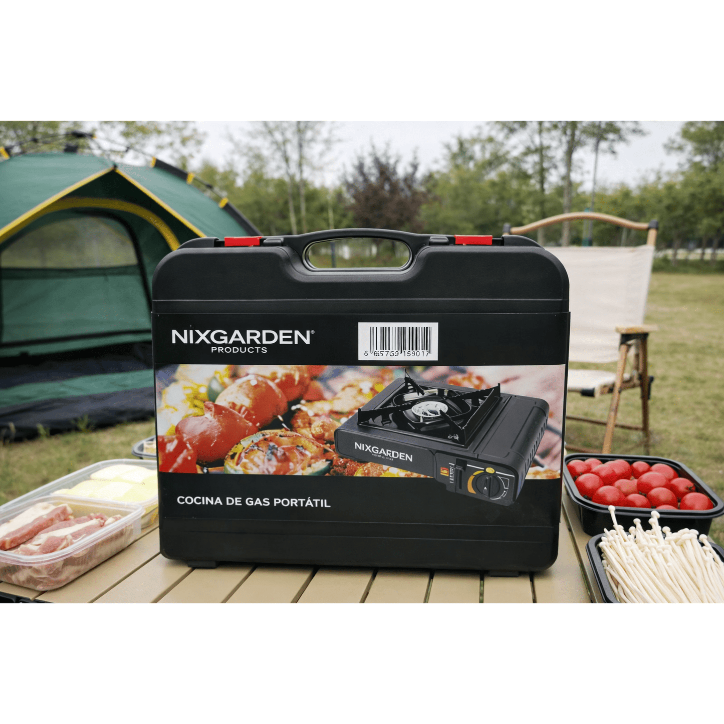 Nix Garden - Hornillo de gas portátil para camping