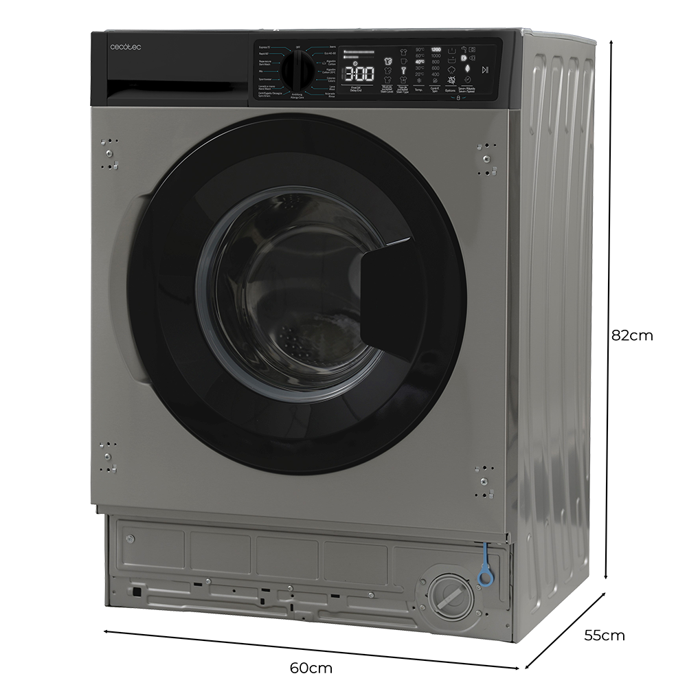 Cecotec Lavadora Bolero DressCode 750 BI Inverter 7 Kg Acero Inoxidable Clase A