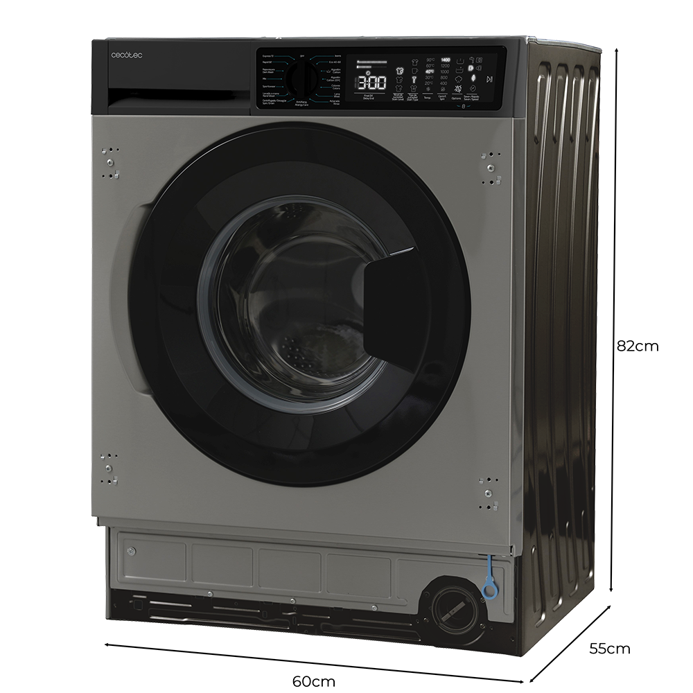 Cecotec Lavadora Bolero DressCode 850 BI Inverter Steel 8 kg Clase A Con Programas