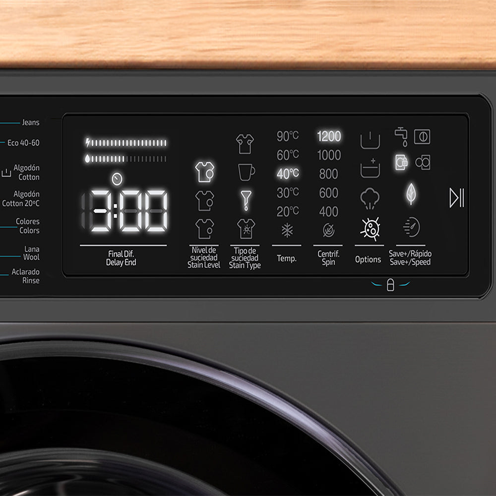 Cecotec Lavadora Bolero DressCode 850 BI Inverter Steel 8 kg Clase A Con Programas