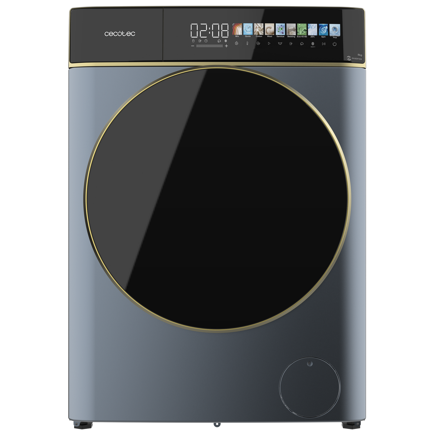 Cecotec Bolero DressCode 8900 Inverter 8 Kg Lavadora Titanium FullColor Clase A Energía