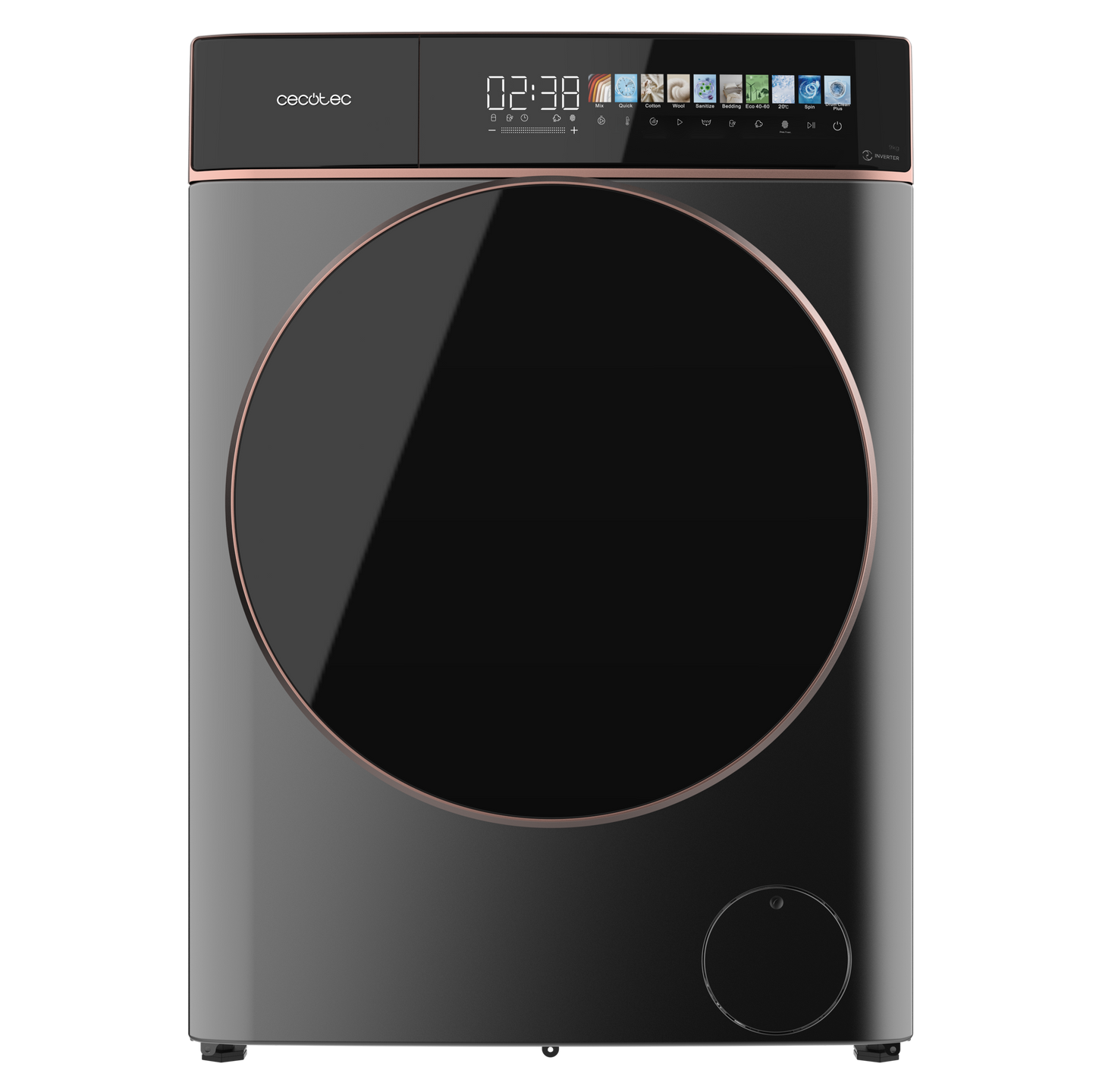 Cecotec Bolero DressCode 9900 Lavadora Inverter FullColor Acero 9 kg Clase A Eficiencia Energetica