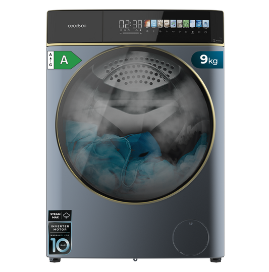 Cecotec Bolero DressCode 9900 Lavadora 9 Kg Inverter FullColor Titanio Clase A Con Motor