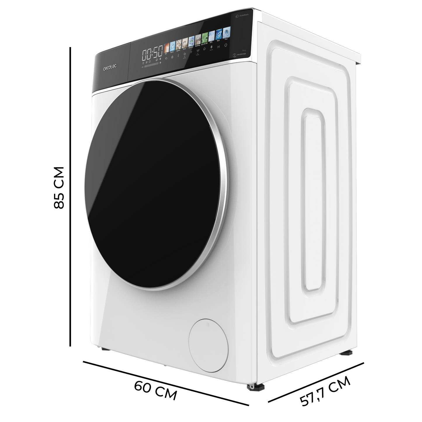 Cecotec Bolero DressCode 9900 Autodose Inverter FullColor A Lavadora 9 kg Carga Frontal