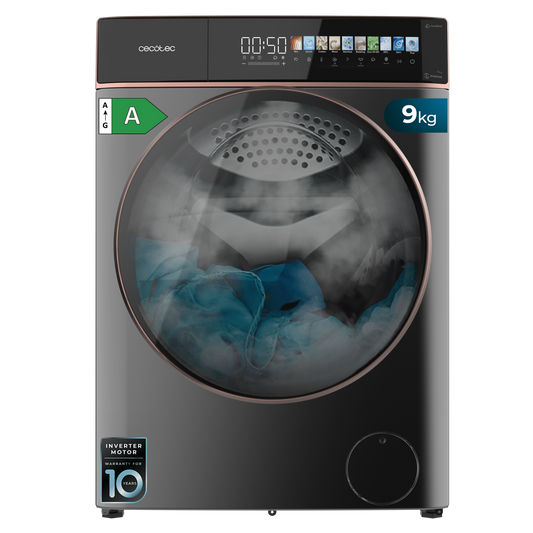 Cecotec Bolero DressCode 9900 Lavadora Inverter Autodose 9 Kg FullColor Steel Con Dosificación Automática