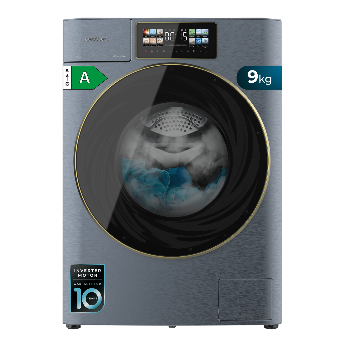 Cecotec Lavadora DressCode 9950 Autodose Inverter 9 kg