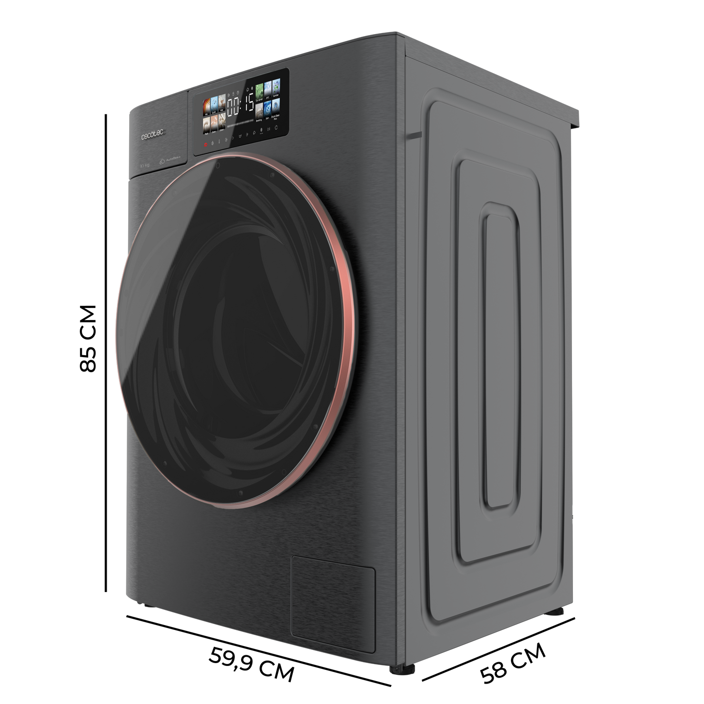 Cecotec Bolero DressCode 12950 Lavadora Autodose Direct Drive 12 Kg 1400 rpm Acero 3D