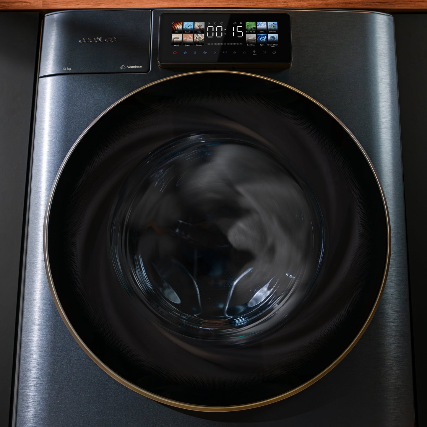 Cecotec Bolero DressCode 12950 Autodosis Direct Drive 12 kg 1400 rpm Titanio 3D