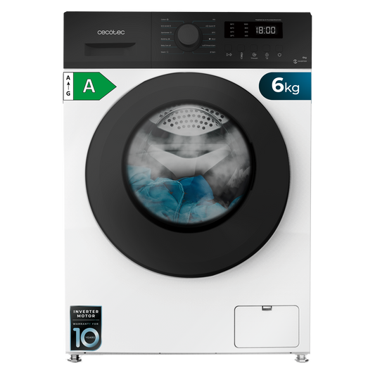 Cecotec Lavadora Bolero DressCode 6150 Inverter A 6 kg 1000 rpm Blanco Clase A Eficiencia