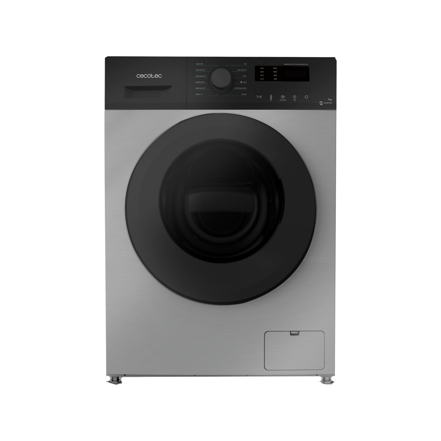 Cecotec Lavadora Frontal Bolero DressCode 7150 Inverter 7 Kg 1400 RPM Motor Inverter Plus Clase A