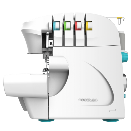 Cecotec BelleCouture Overlock Remalladora 1100 RPM Para Todo Tipo De Tejidos Prensatelas Ajustable