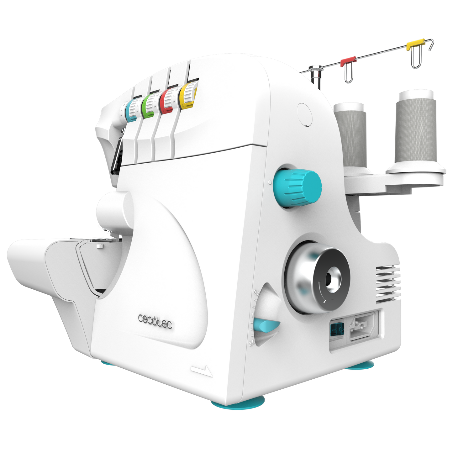 Cecotec BelleCouture Overlock Remalladora 1100 RPM Para Todo Tipo De Tejidos Prensatelas Ajustable