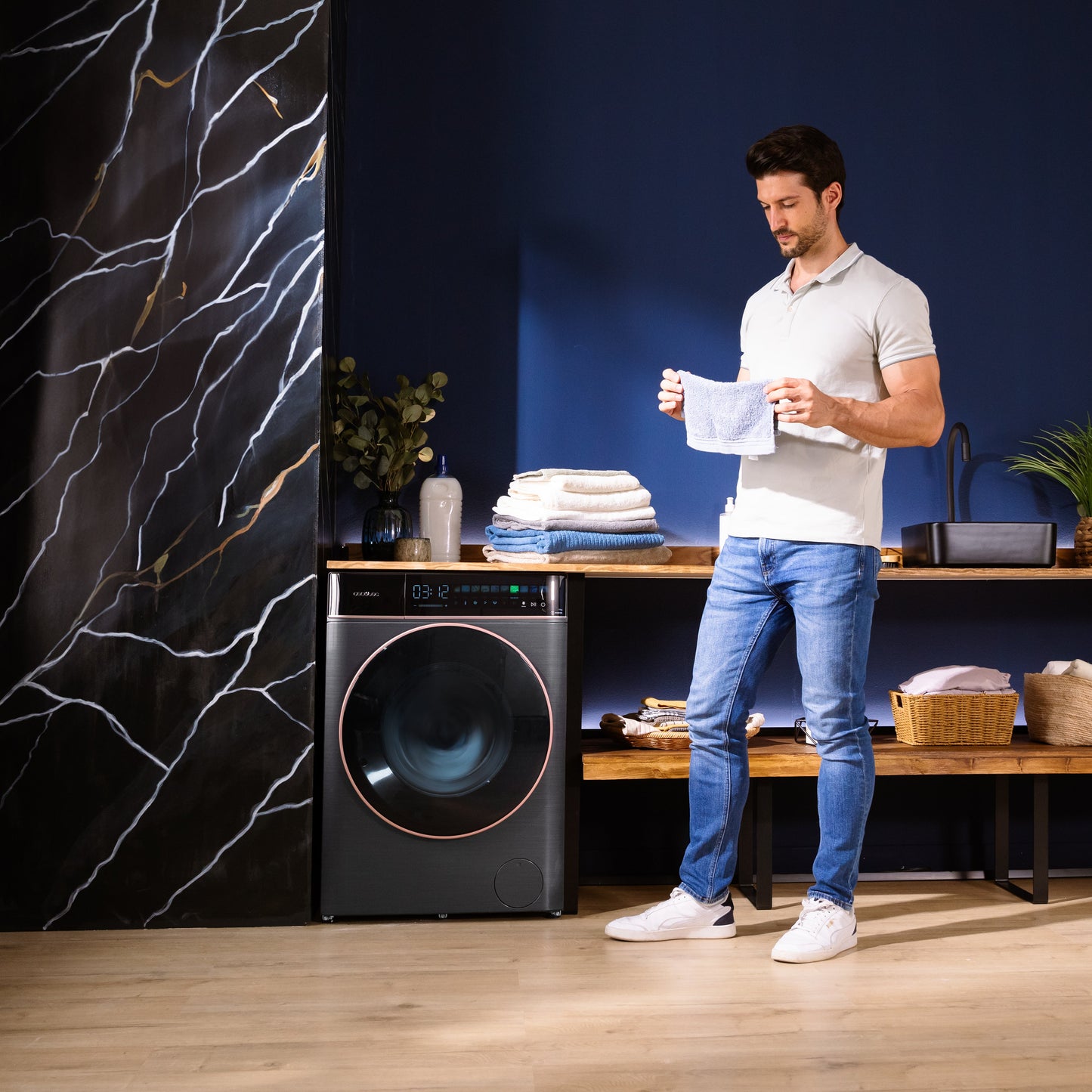 Cecotec Lavadora Bolero DressCode 10900 Inverter Autodose 10 kg FullColor Steel A