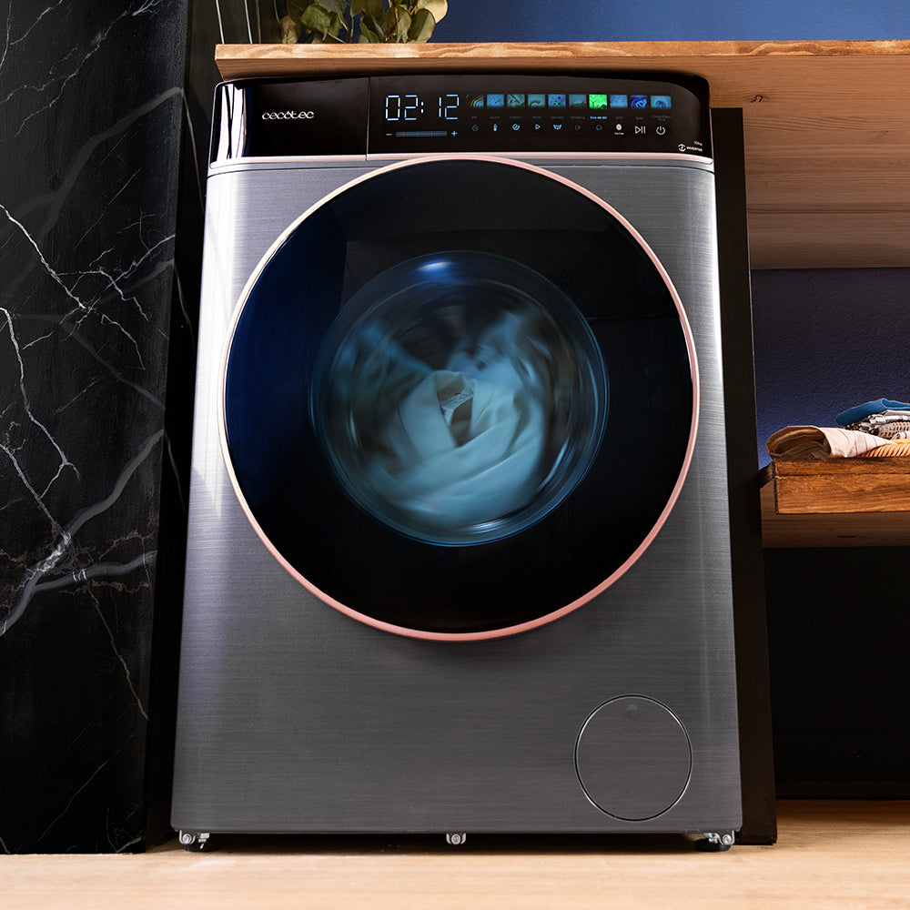 Cecotec Lavadora Bolero DressCode 10900 Inverter Autodose 10 kg FullColor Steel A