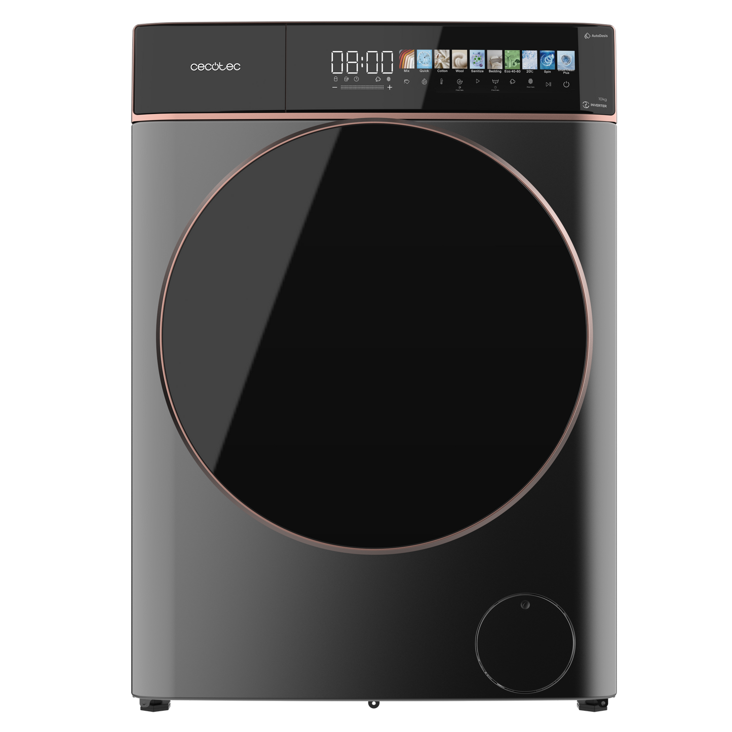 Cecotec Lavadora Bolero DressCode 10900 Inverter Autodose 10 kg FullColor Steel A
