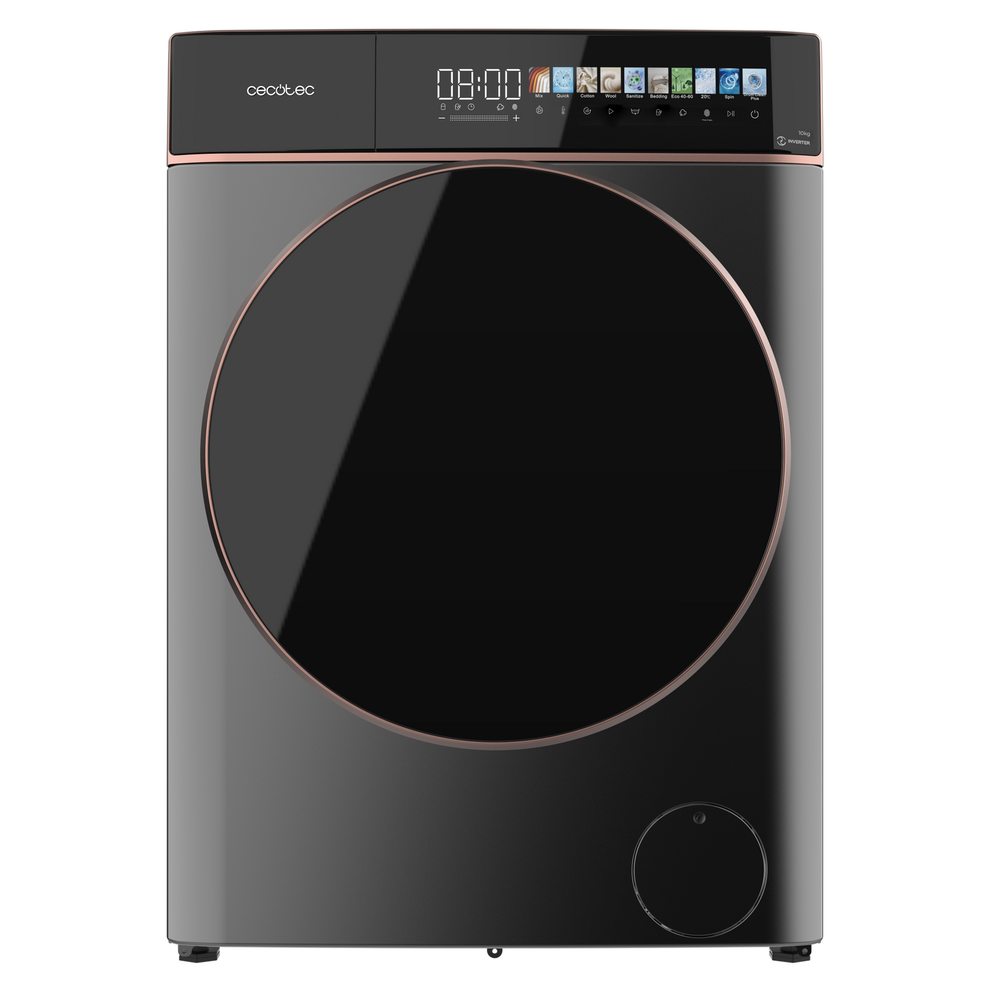 Cecotec Lavadora Bolero DressCode 10900 Inverter FullColor Acero 10 Kg Con Motor Inverter Plus Clase A