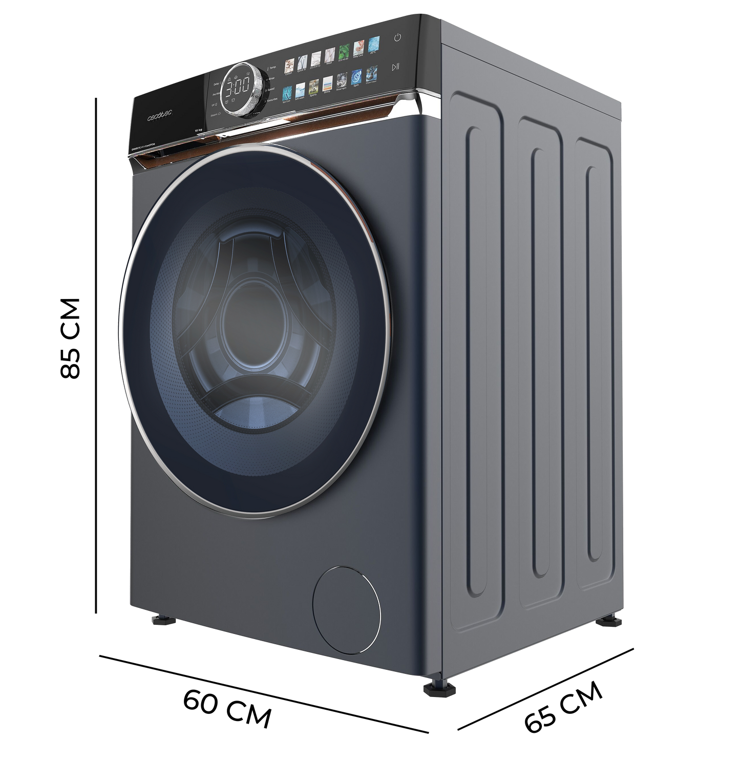 Cecotec Lavadora Bolero DressCode 10980 Direct Drive Titanium A Carga Frontal 8 Kg