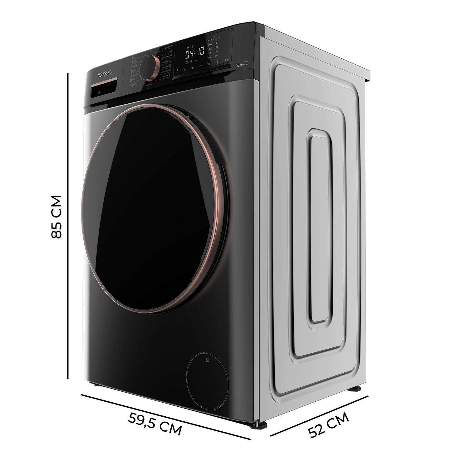Cecotec Bolero DressCode 7610 Lavadora Inverter 7 Kg Acero Clase A Con Varios Programas