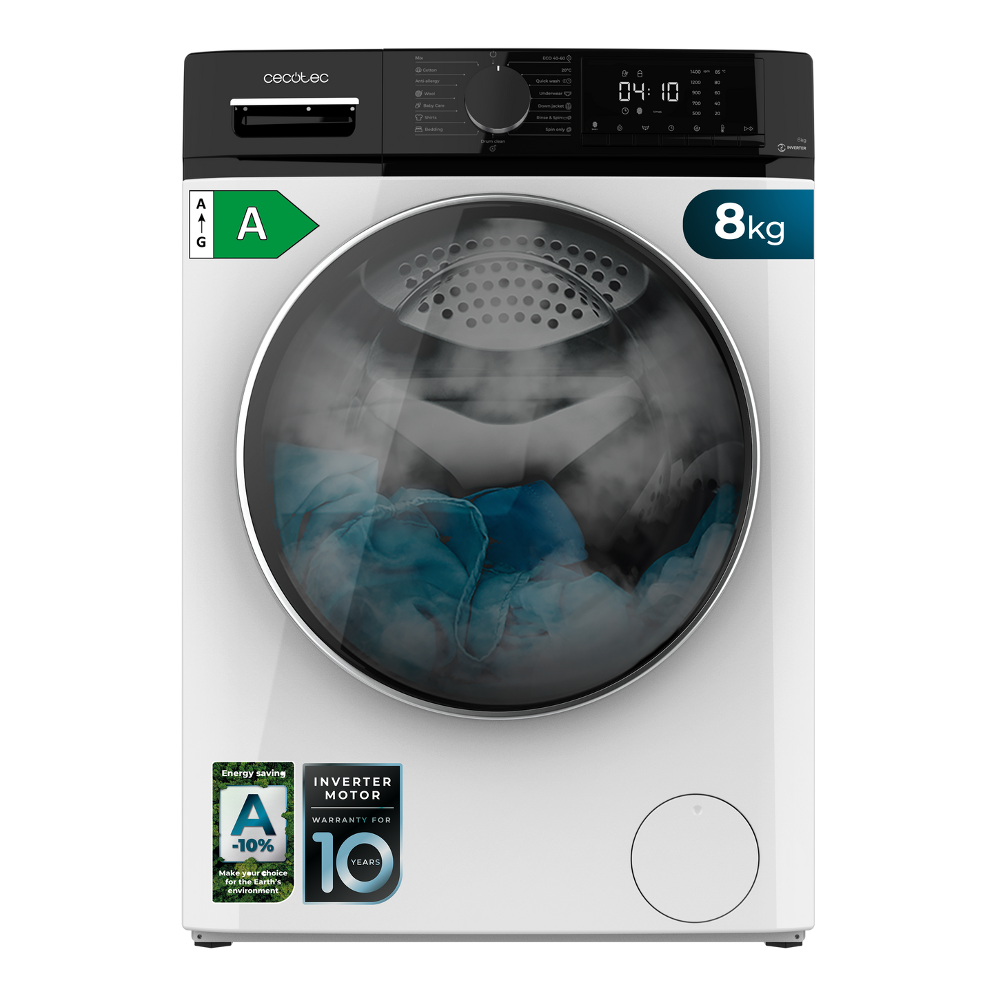 Cecotec Bolero DressCode 8610 Lavadora Inverter A 8 kg Con Clase A Eficiencia Energética