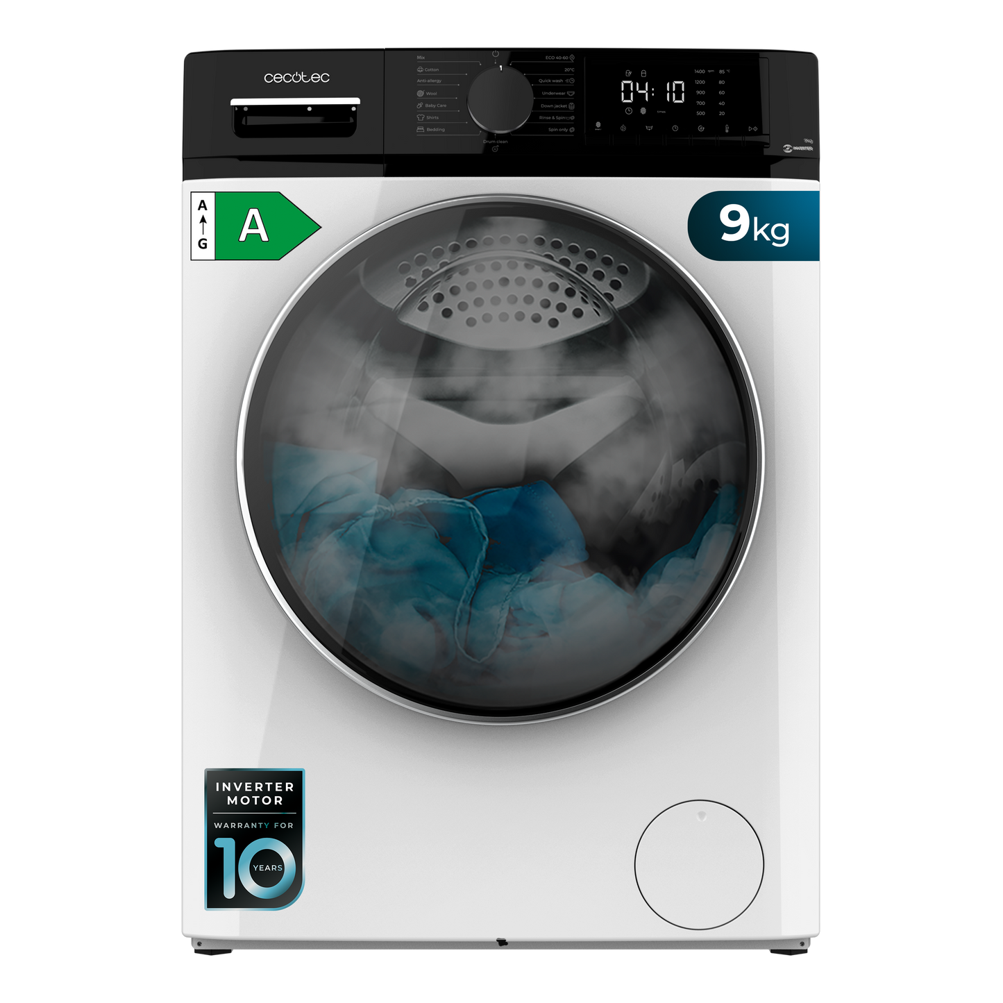 Lavadora Cecotec Bolero DressCode 9610 Inverter A 9kg