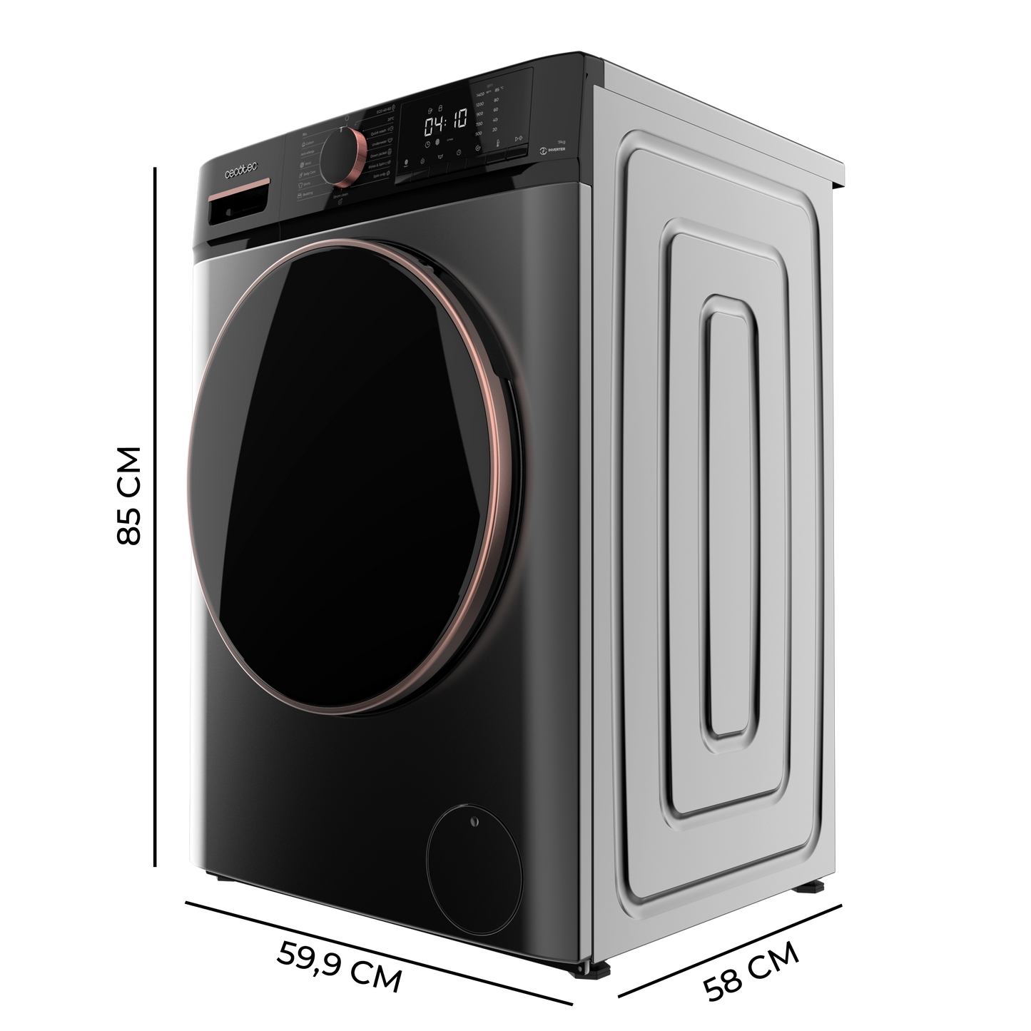 Cecotec Bolero DressCode 9610 Inverter Lavadora 9 kg Acero