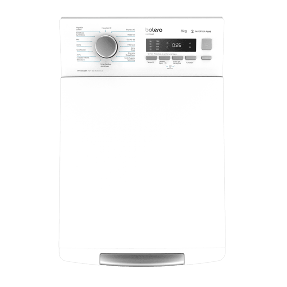 Cecotec Bolero DressCode Top Max 8 Kg Lavadora Inverter Plus Clase A Alta Eficiencia Energetica