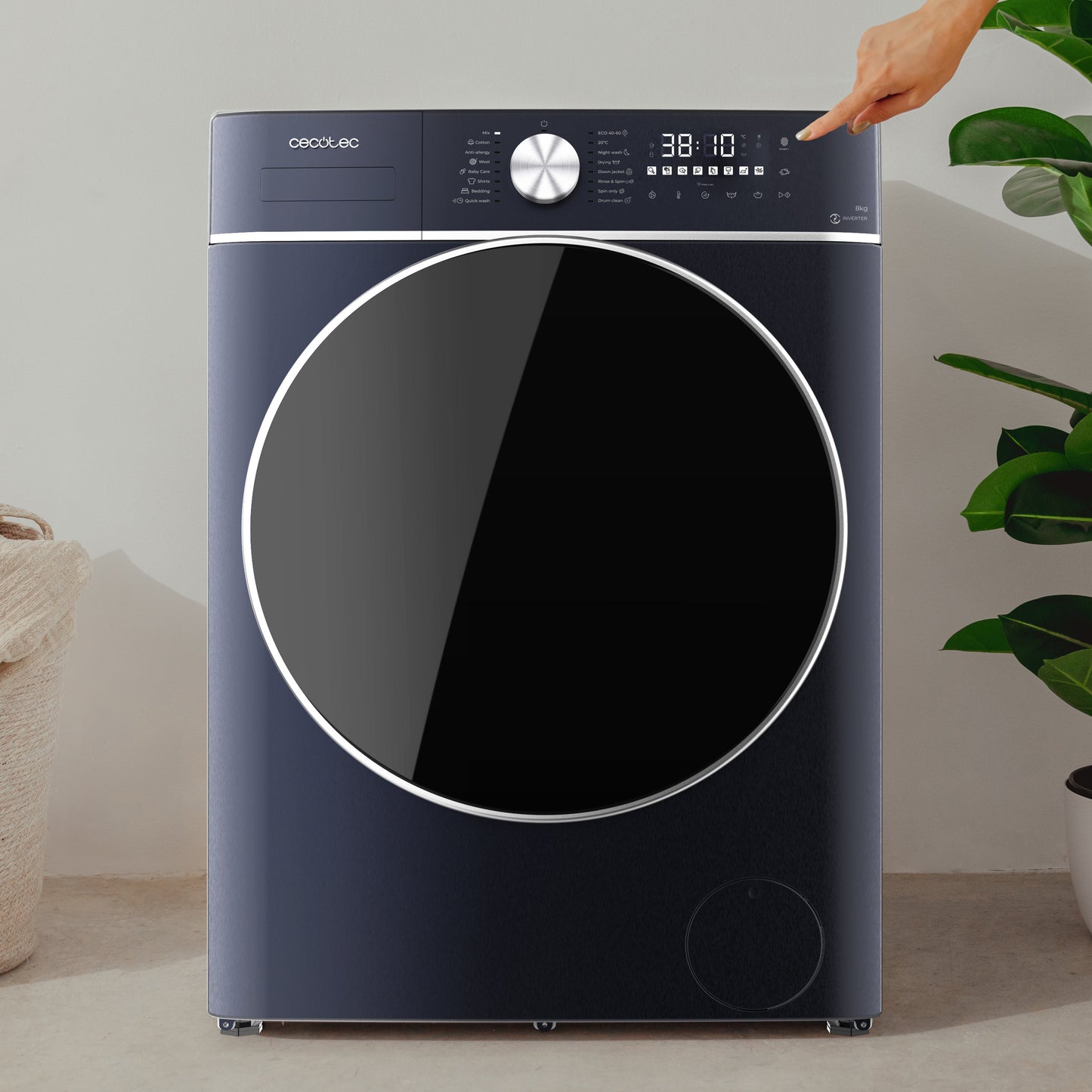 Cecotec Bolero Wash And Dry 8580 Lavadora Secadora Inverter 8 Kg Lavado 5 Kg Secado Titanio