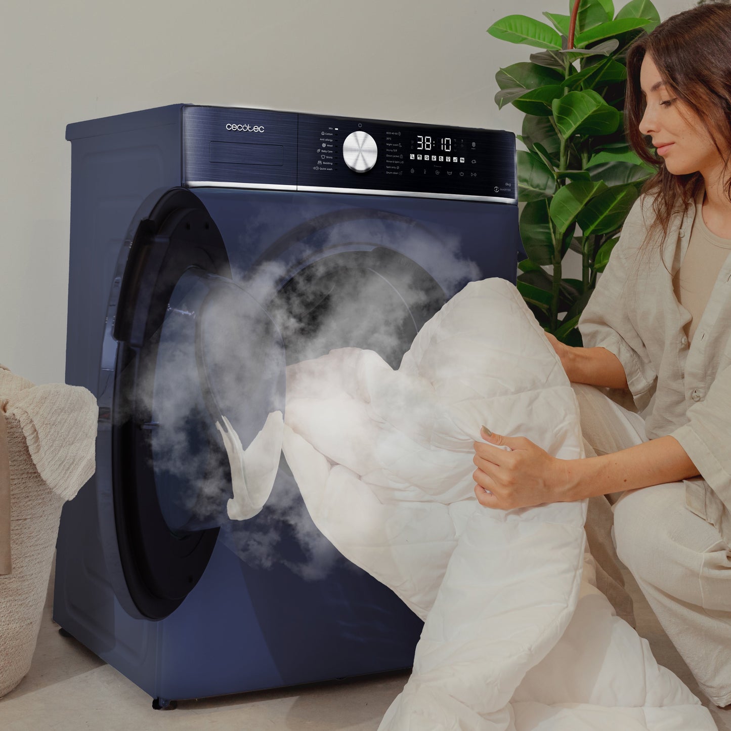 Cecotec Bolero Wash And Dry 8580 Lavadora Secadora Inverter 8 Kg Lavado 5 Kg Secado Titanio
