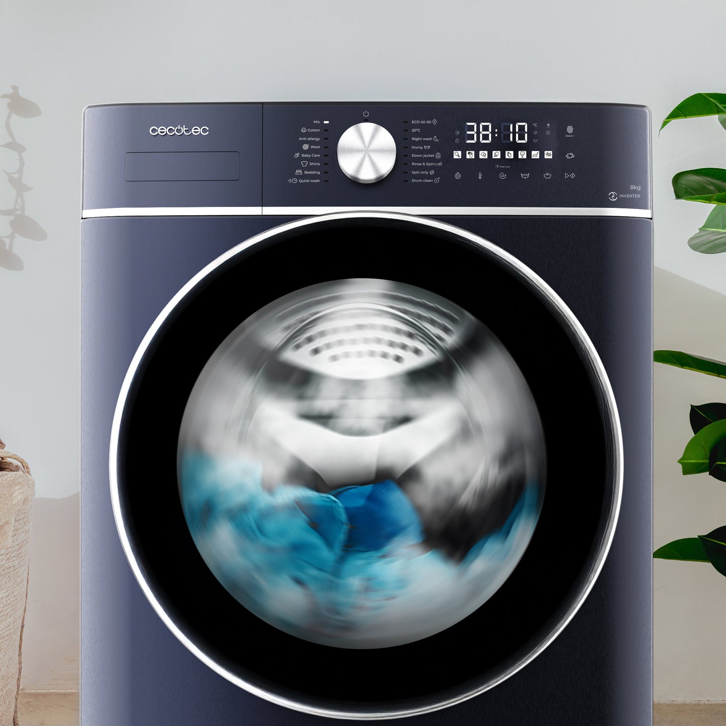 Cecotec Bolero Wash And Dry 8580 Lavadora Secadora Inverter 8 Kg Lavado 5 Kg Secado Titanio