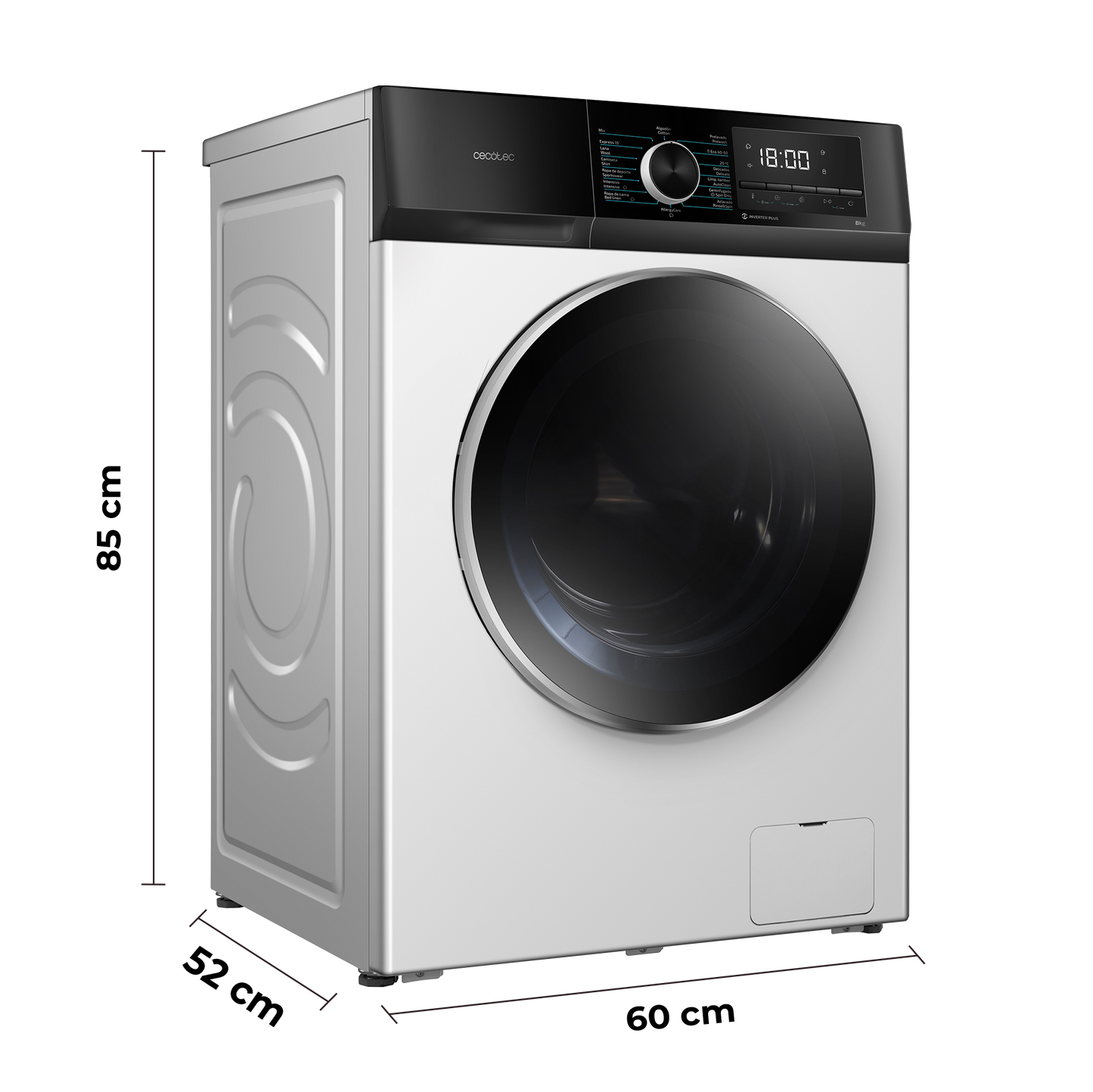 Cecotec Lavadora Bolero DressCode 8500 Inverter A 8 Kg 1400 Rpm 16 Programas Carga Frontal
