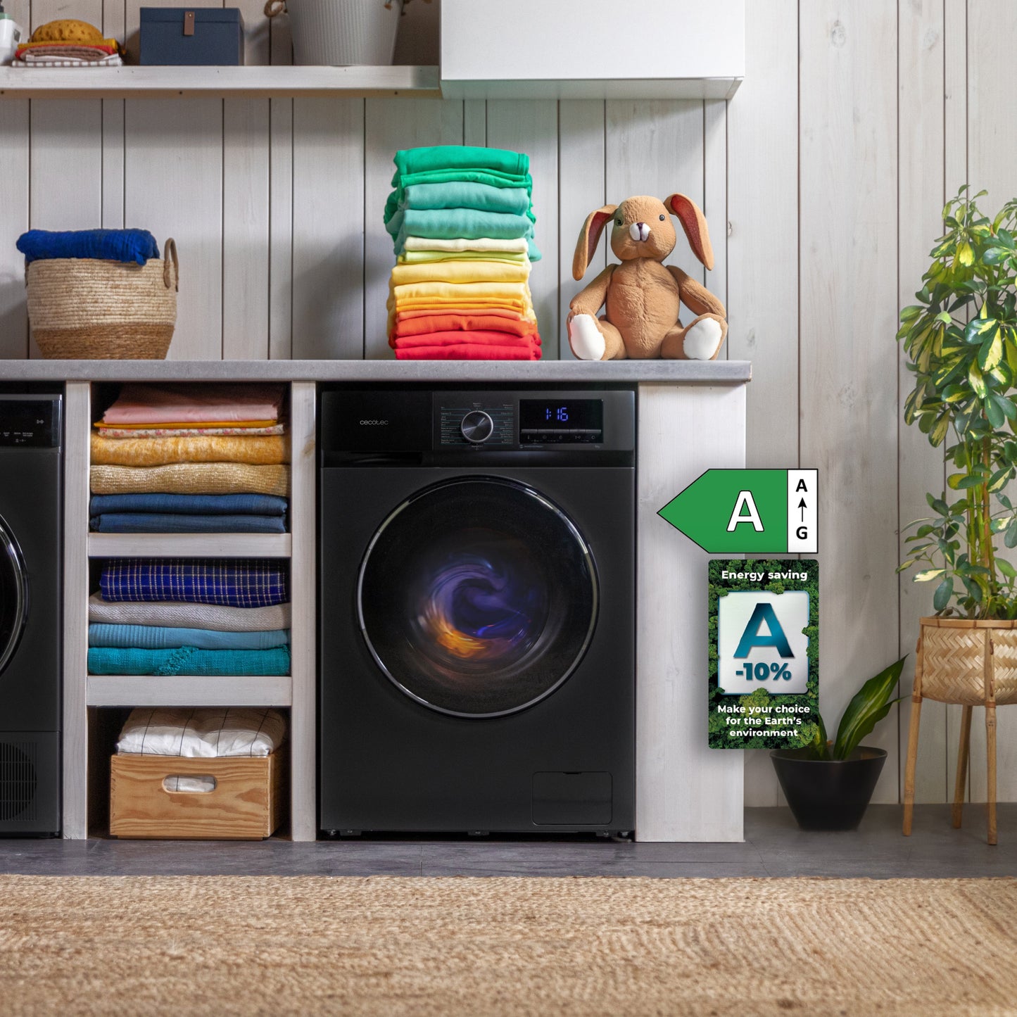 Cecotec Lavadora Bolero DressCode 8500 Inverter Acero 8 kg