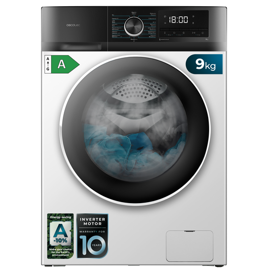 Cecotec Lavadora Bolero DressCode 9500 Inverter A 9 kg 1400 rpm 16 Programas Para Familias