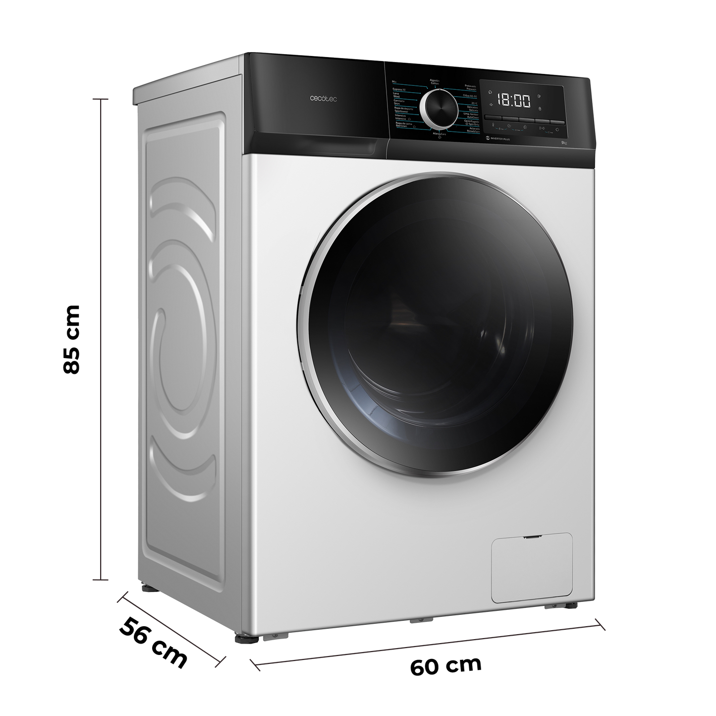 Cecotec Lavadora Bolero DressCode 9500 Inverter A 9 kg 1400 rpm 16 Programas Para Familias