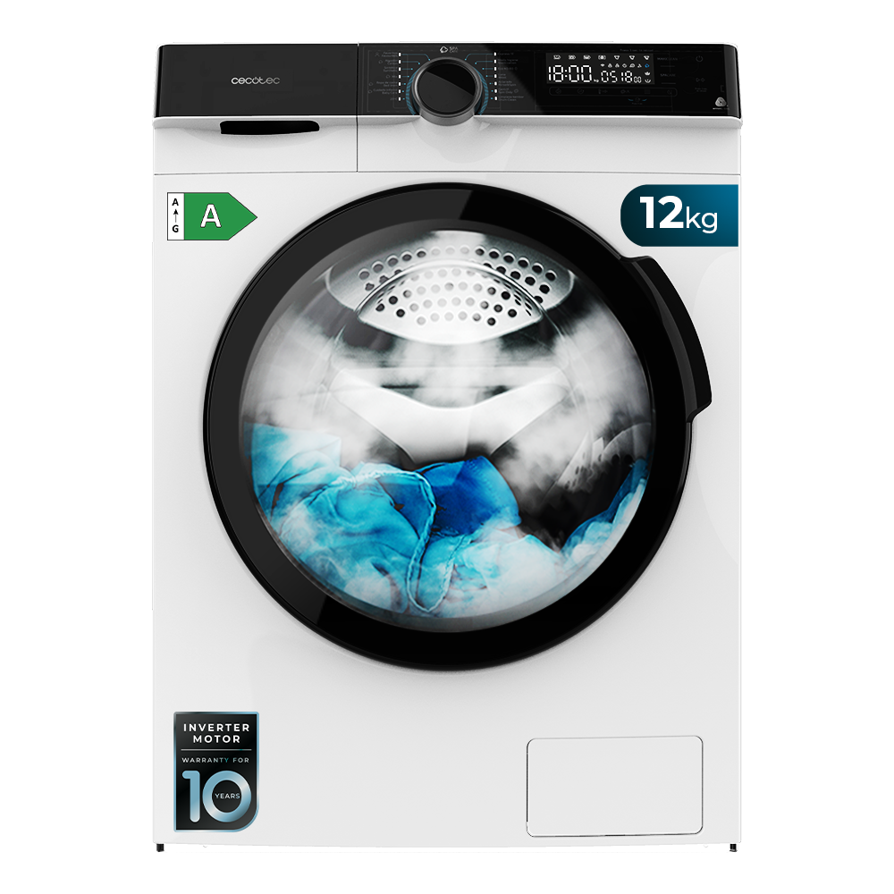 Cecotec Lavadora Bolero Dresscode 121000 A 12 Kg Inverter Plus Motor Clase A Alta Energetica
