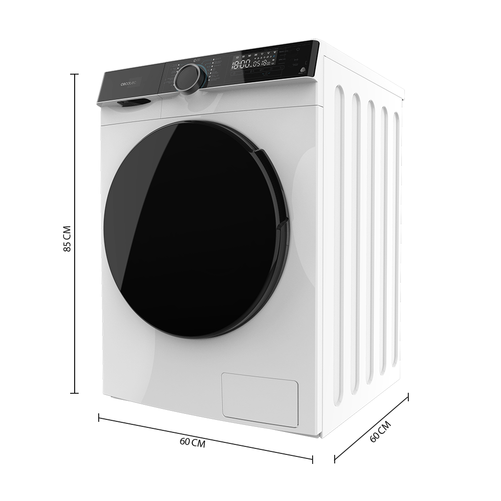 Cecotec Lavadora Bolero Dresscode 121000 A 12 Kg Inverter Plus Motor Clase A Alta Energetica