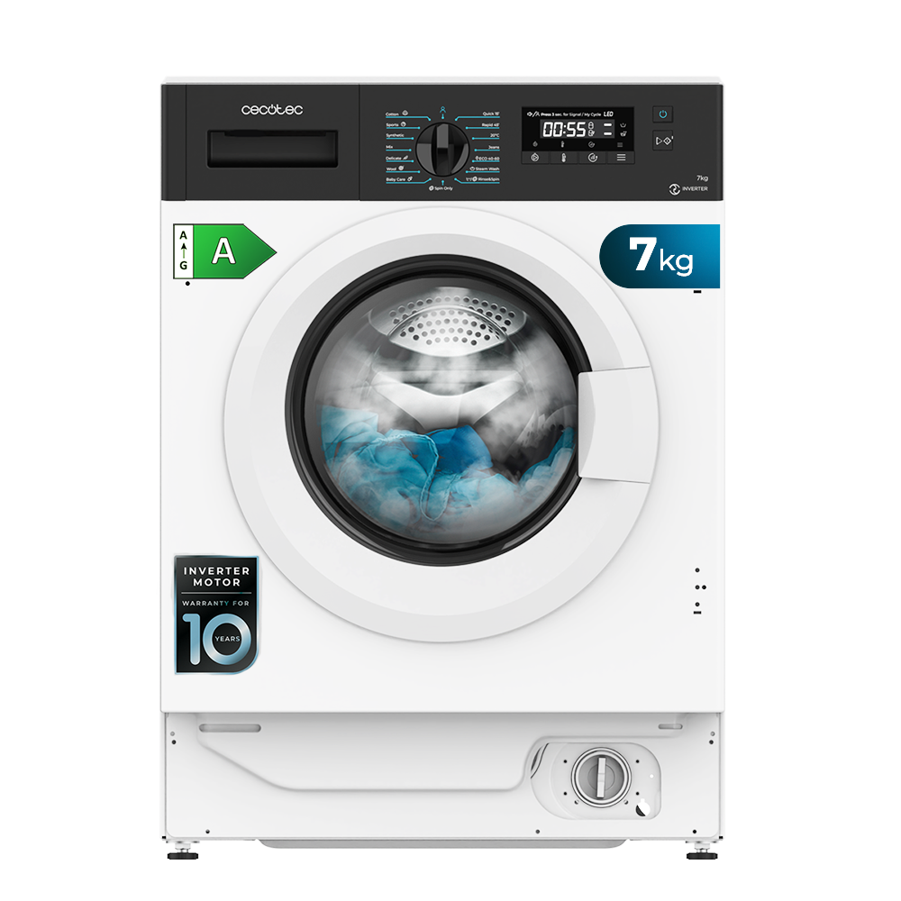Cecotec Lavadora Bolero DressCode 740 BI Inverter A 7 Kg Carga Frontal Clase A Eficiencia Energética
