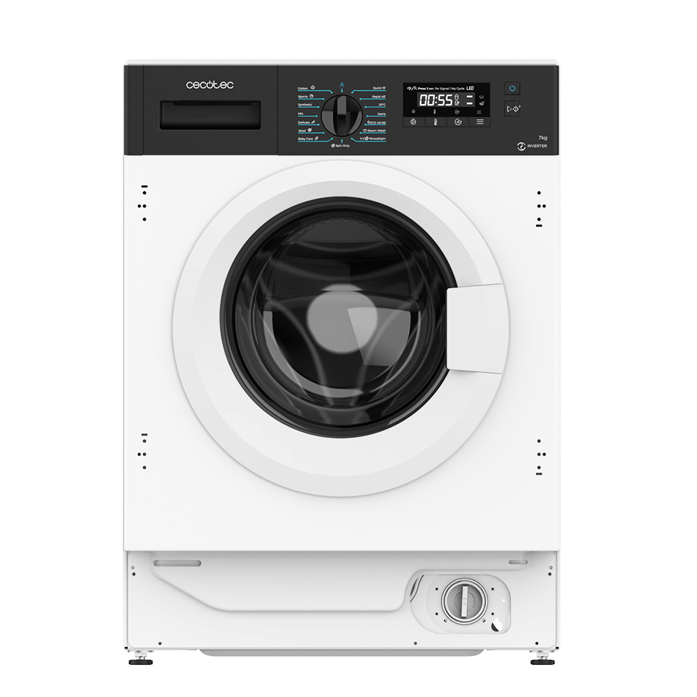 Cecotec Lavadora Bolero DressCode 740 BI Inverter A 7 Kg Carga Frontal Clase A Eficiencia Energética