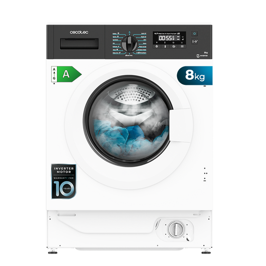Cecotec Lavadora Bolero Dresscode 840 BI Inverter A 8 Kg Carga Frontal Eficiencia Clase A
