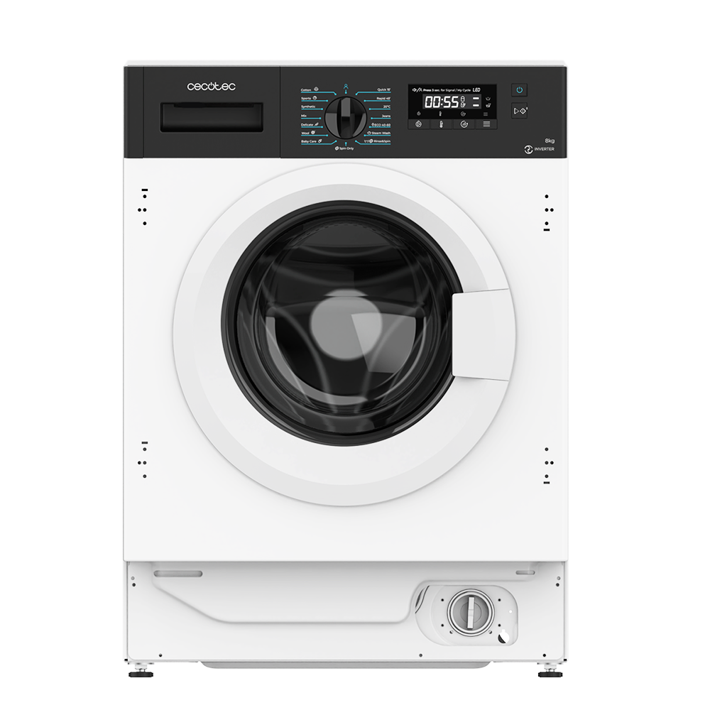 Cecotec Lavadora Bolero Dresscode 840 BI Inverter A 8 Kg Carga Frontal Eficiencia Clase A