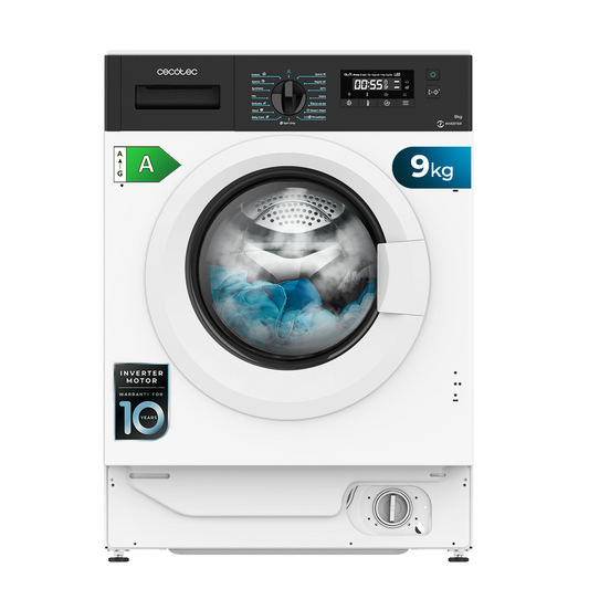 Cecotec Lavadora Bolero DressCode 940 BI Inverter A 9 Kg Con Motor Inverter Alta Eficiencia Energética Clase A