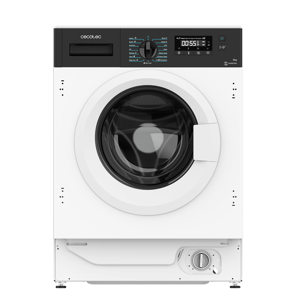 Cecotec Lavadora Bolero DressCode 940 BI Inverter A 9 Kg Con Motor Inverter Alta Eficiencia Energética Clase A