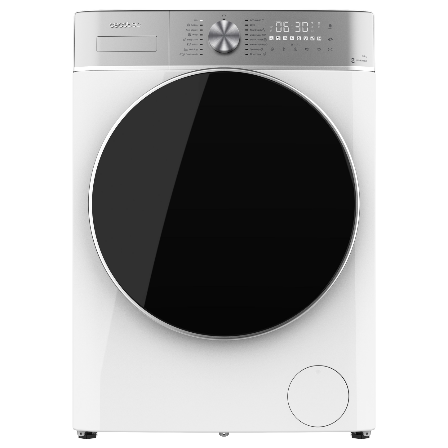 Cecotec Lavadora Bolero DressCode 8800 Inverter A, Carga 8 Kg, Motor Inverter, Alta Eficiencia