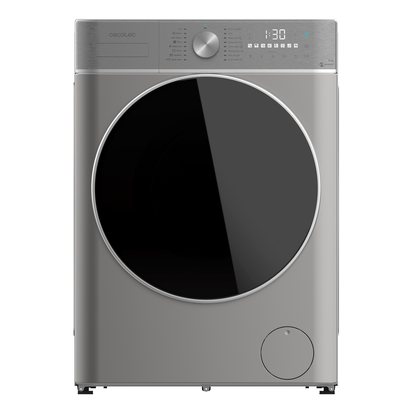 Cecotec Lavadora Bolero DressCode 9800 Inverter Steel A 9 Kg Motor Inverter Plus Clase A