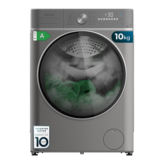 Cecotec Bolero Wash y Dry 10680 Inverter Steel 10 Kg Clase A Lavadora Secadora Con Motor Inverter Plus