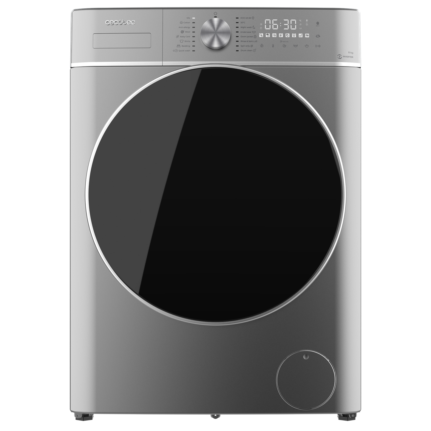 Cecotec Bolero DressCode 8800 Lavadora Inverter 8 kg Acero Clase A Motor Inverter Plus Eficiencia Energética
