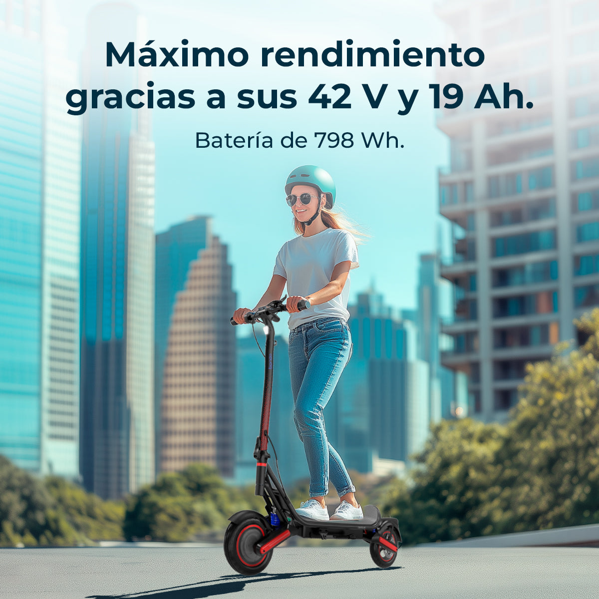 Cecotec Bongo D40 XL Patinete Eléctrico Con Suspensión 350 W Pico 800 W Batería 360 Wh 40 Km
