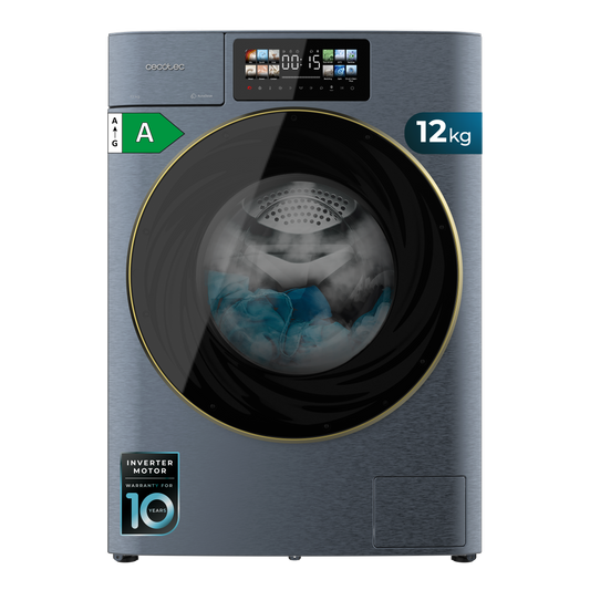 Cecotec Bolero DressCode 12950 Autodosis Direct Drive 12 kg 1400 rpm Titanio 3D